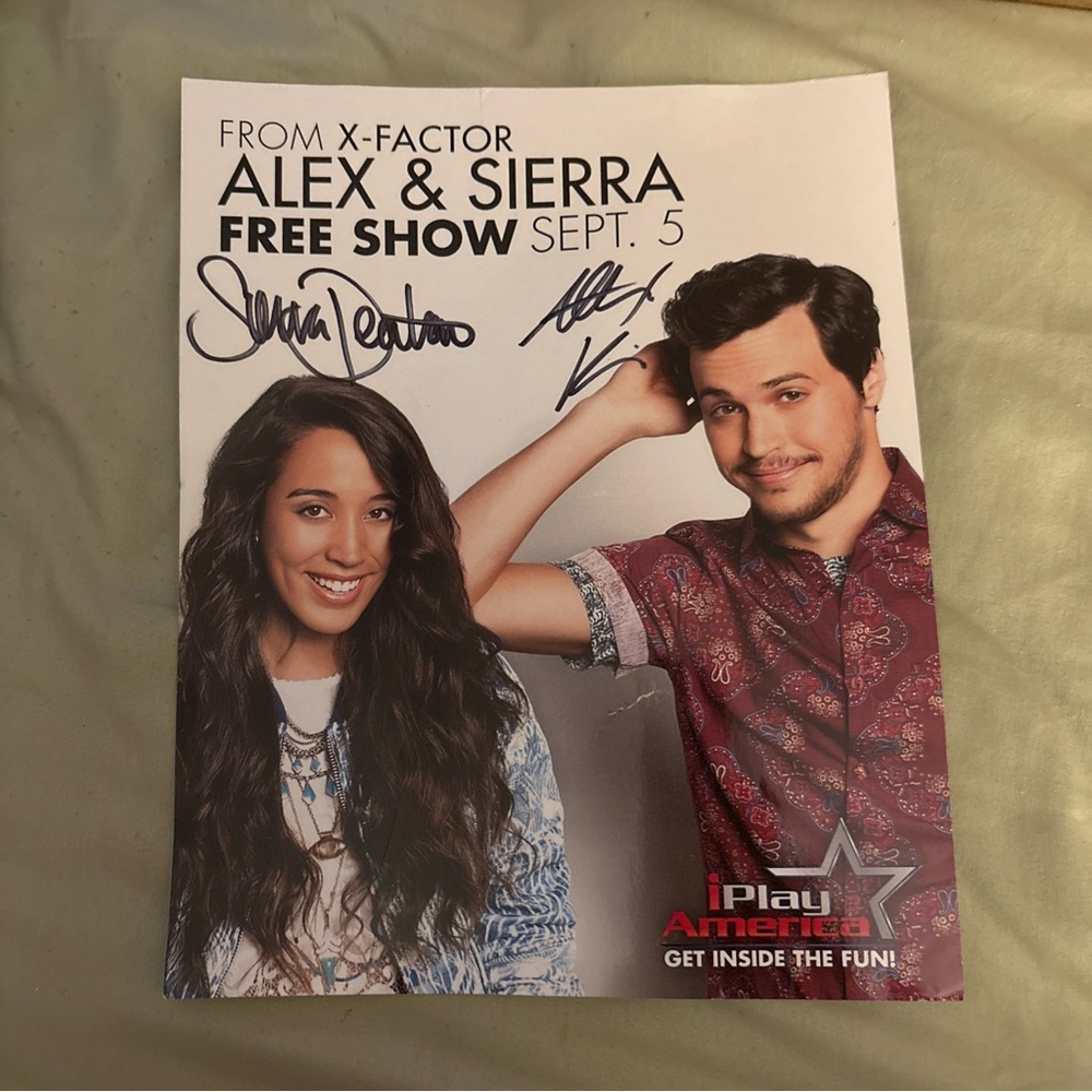 Cute ALEX & SIERRA Signed 8 x 10 Photo